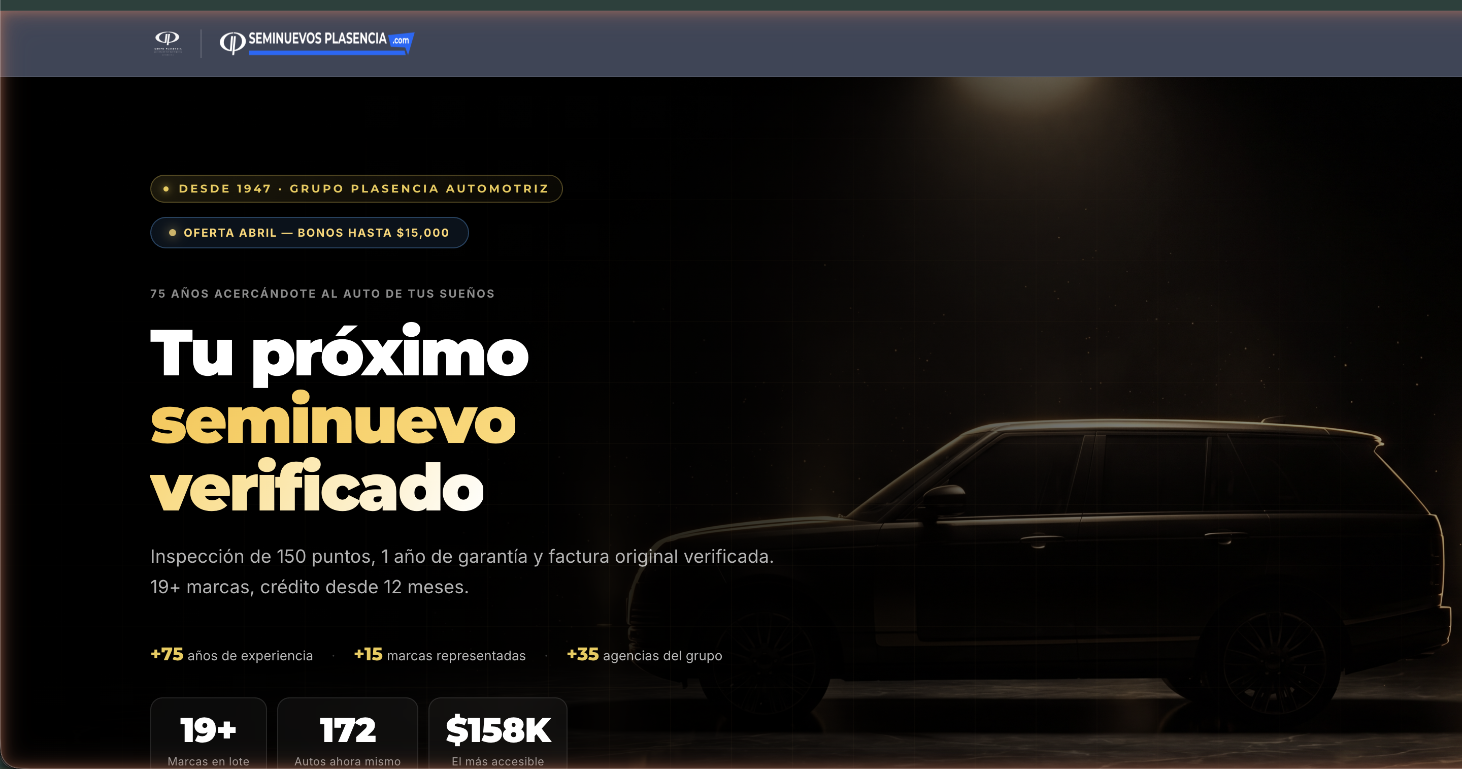 SPA Seminuevos · Hero (atracción)
