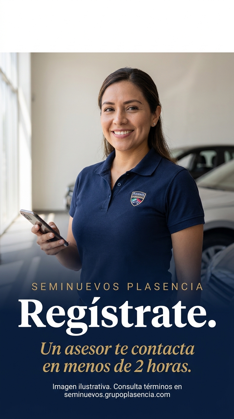 H02 Asesor de Seminuevos Plasencia · asesora real con escudo Plasencia
